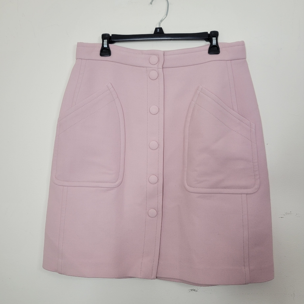 Bottega Veneta women's wool skirt w/ front buttons & large pockets size 48 NWT